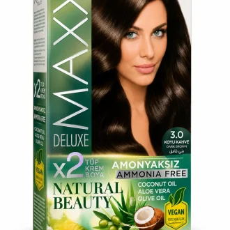 رنگ مو Maxx Deluxe Natural Beauty شماره 3.0 قهوه‌ای تیره